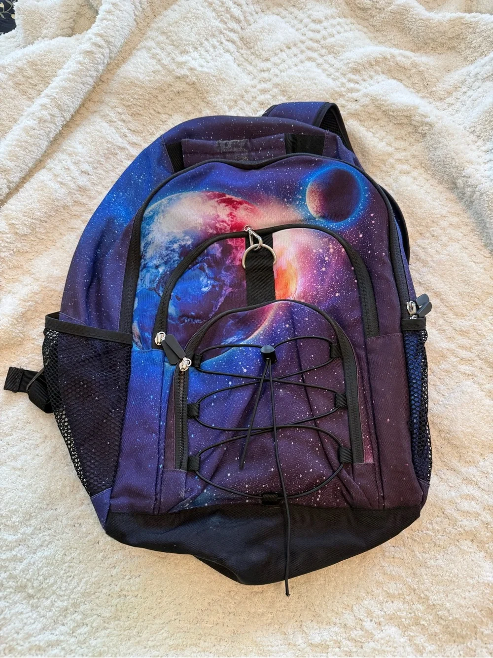 Pottery Barn Teen Galaxy Print Backpack in Purple and Blue